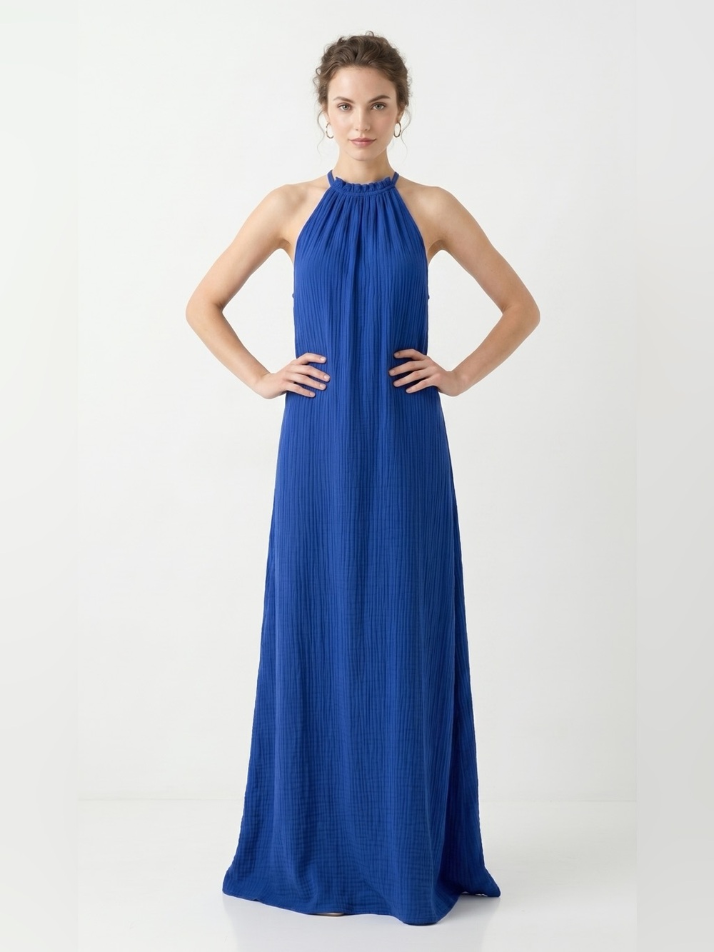 H&M Halter Maxi Dress in Cobalt - Picture 2 of 3